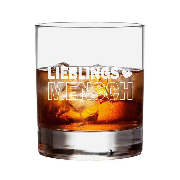 Whiskeyglas Leonardo mit Gravur "Lieblingsmensch"