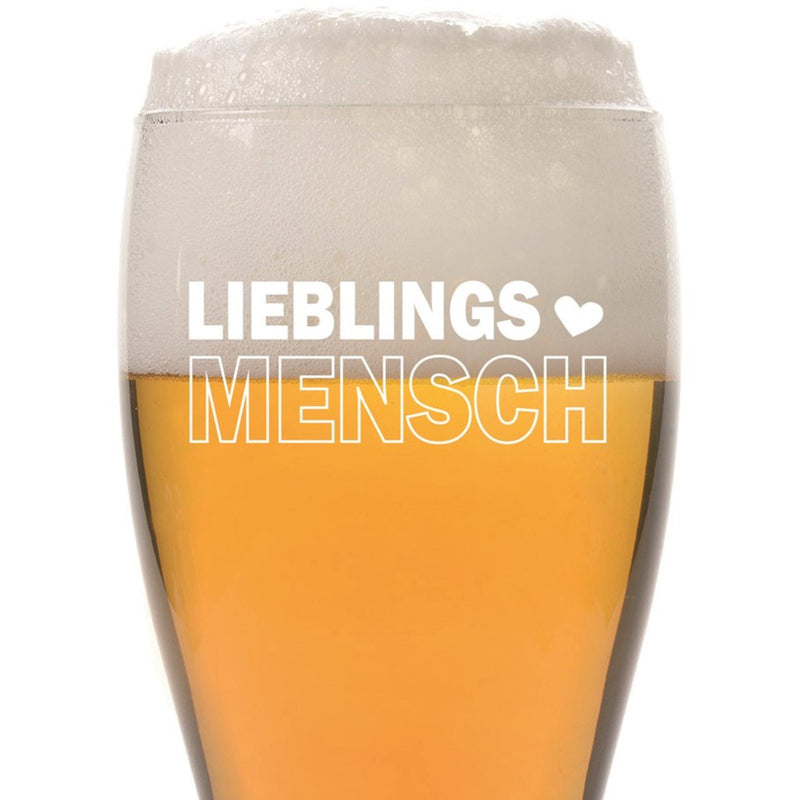 Leonardo Weizenglas mit Gravur Lieblingsmensch