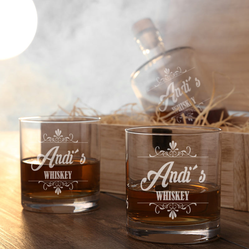 Whiskeybox mit 2 Leonardo Gläsern und Karaffe "Whiskey"