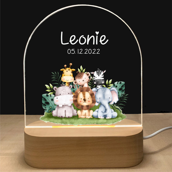 Nachtlicht personalisiert Safari Friends