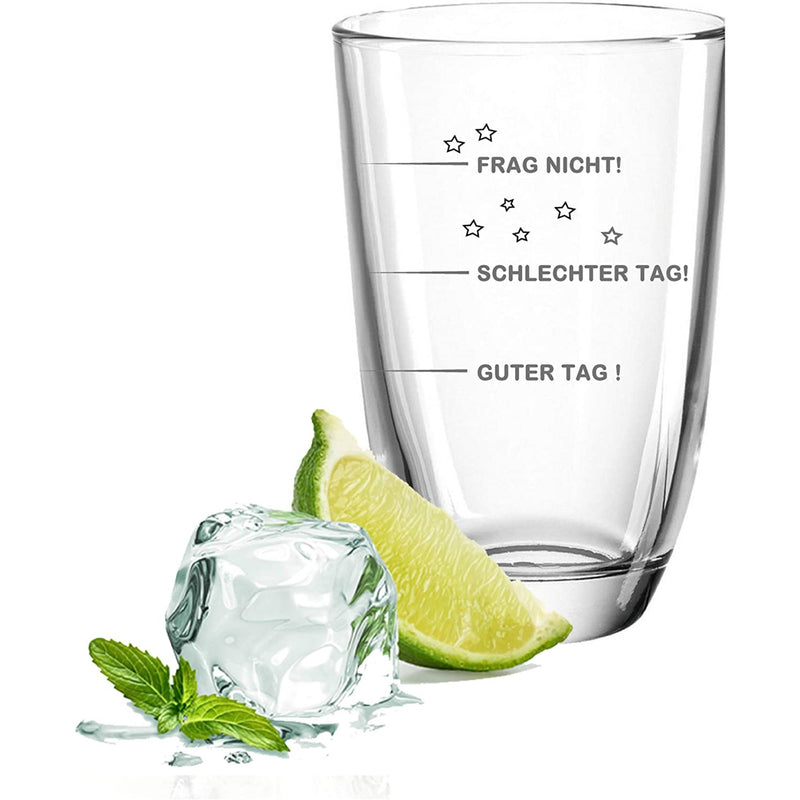 2er Set Gin-Gläser - Guter Tag schlechter Tag