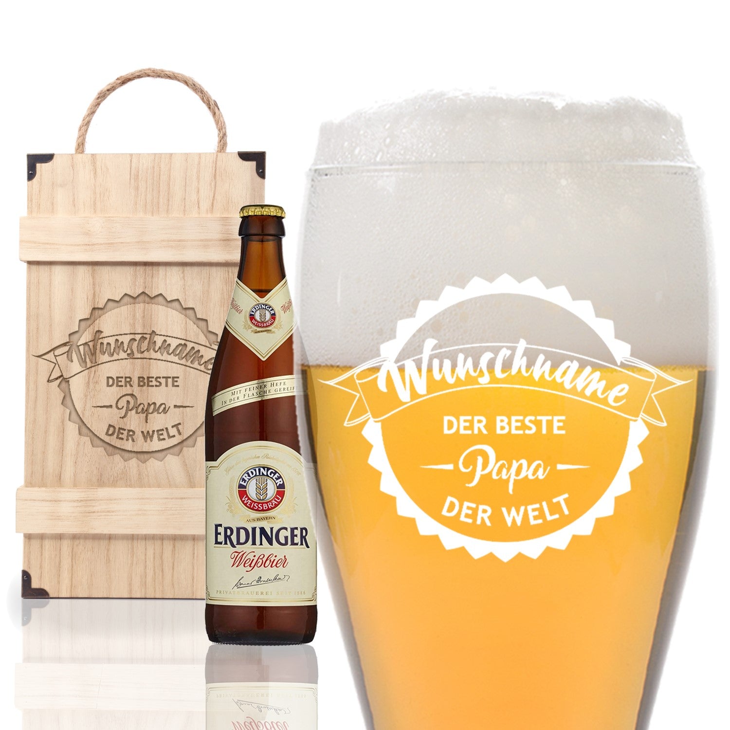 Premium Bierbox mit Leonardo Weizenglas und 0,5l Weizenbier Motiv 02