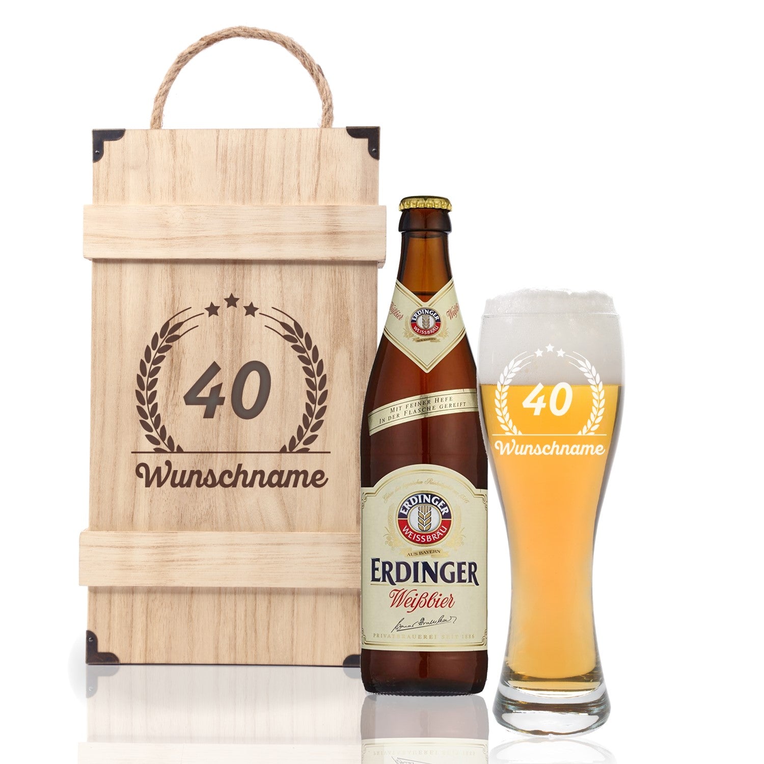 Premium Bierbox mit Leonardo Weizenglas und 0,5l Weizenbier Motiv 03