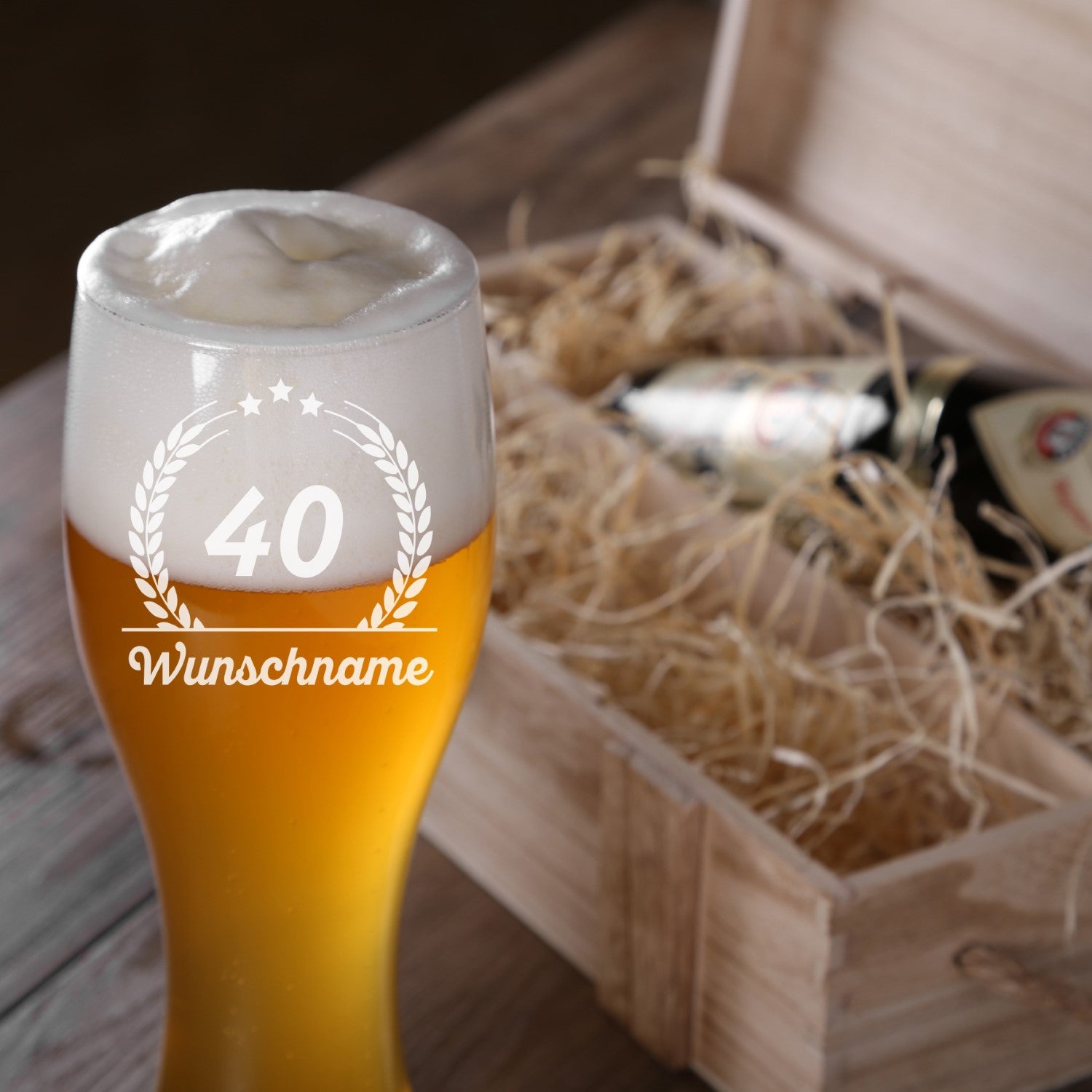 Premium Bierbox mit Leonardo Weizenglas und 0,5l Weizenbier Motiv 03