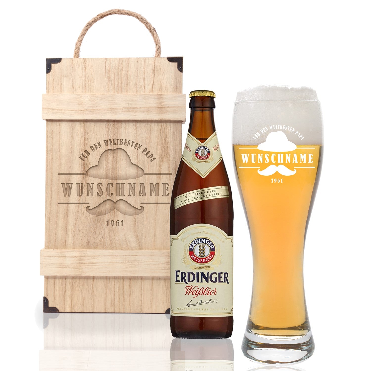 Premium Bierbox mit Leonardo Weizenglas und 0,5l Weizenbier Motiv 04