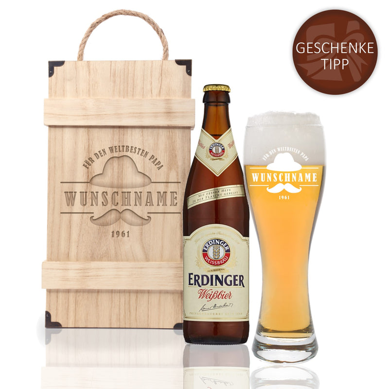 Premium Bierbox mit Leonardo Weizenglas und 0,5l Weizenbier Motiv 04