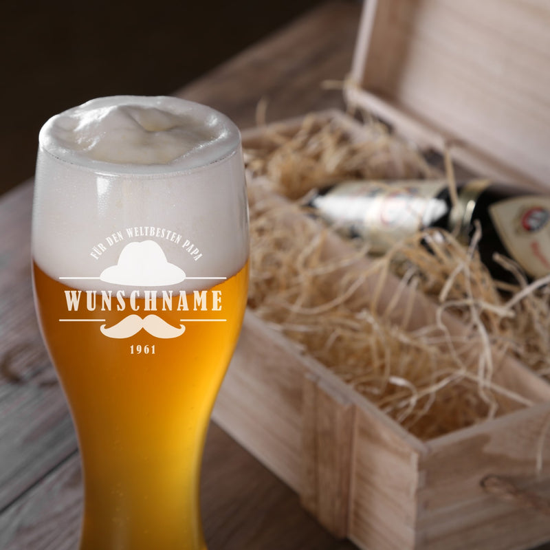 Premium Bierbox mit Leonardo Weizenglas und 0,5l Weizenbier Motiv 04