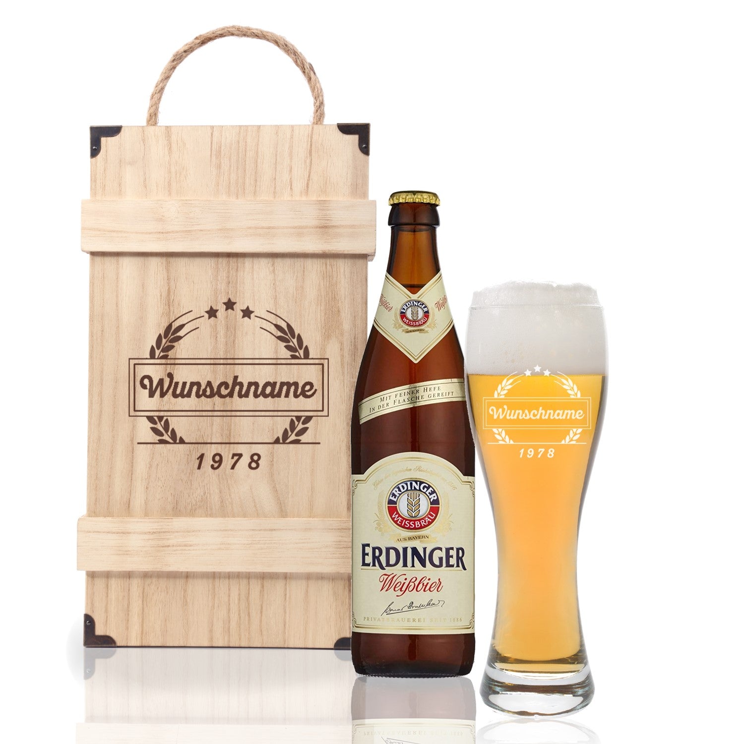 Premium Bierbox mit Leonardo Weizenglas und 0,5l Weizenbier Motiv 05