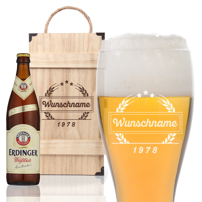 Premium Bierbox mit Leonardo Weizenglas und 0,5l Weizenbier Motiv 05